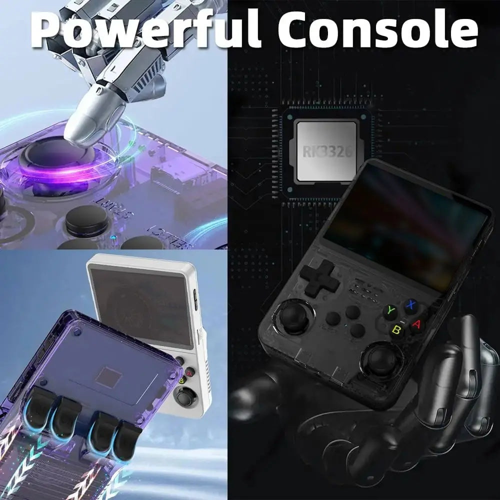Linux System Portable Retro Handheld Game Console, 3.5 Inch IPS Display, Built-in 3000mAh Battery, 32G+64G TF Cards Preloaded Classic Games, Ideal Gift for Christmas, Thanksgiving and Holidays