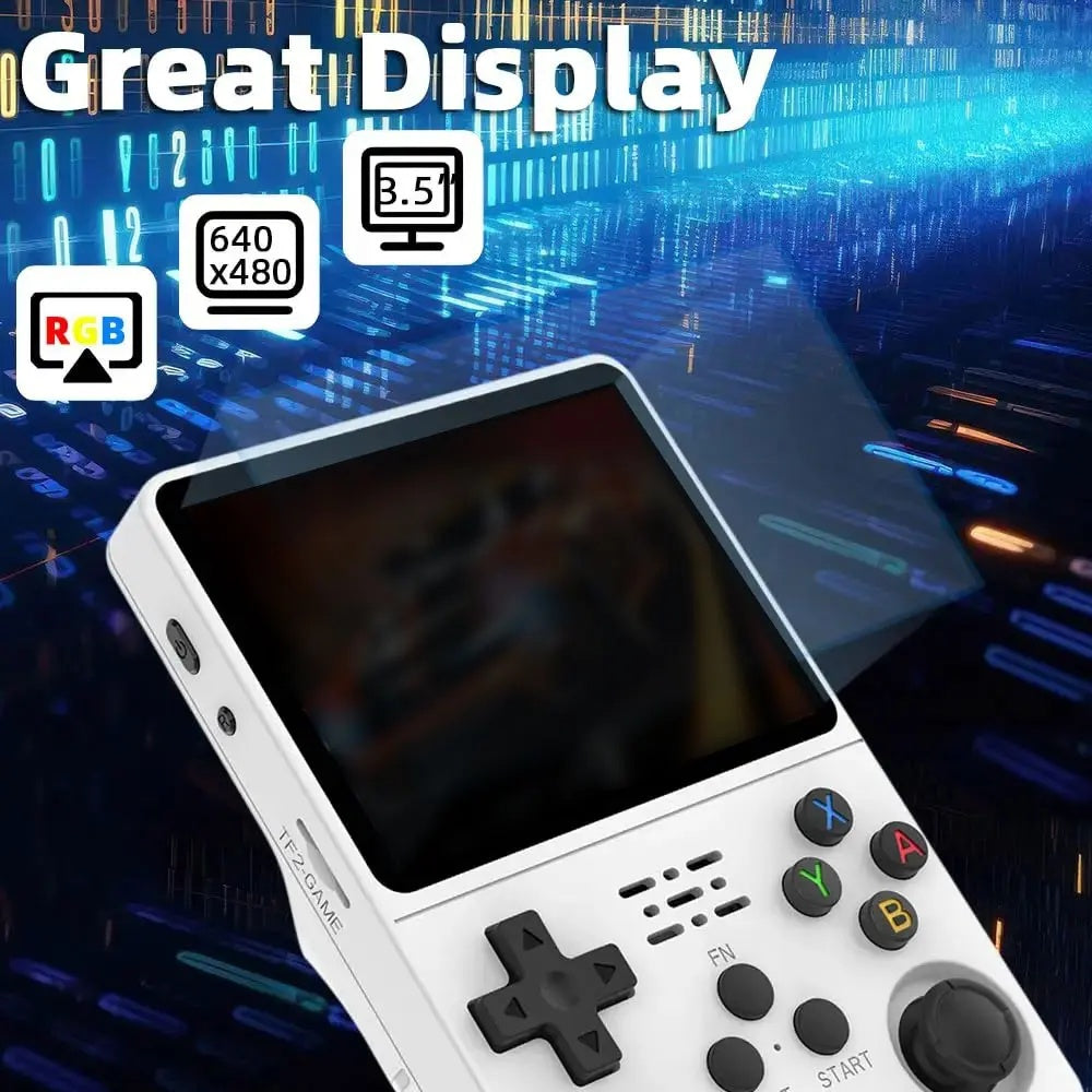 Linux System Portable Retro Handheld Game Console, 3.5 Inch IPS Display, Built-in 3000mAh Battery, 32G+64G TF Cards Preloaded Classic Games, Ideal Gift for Christmas, Thanksgiving and Holidays